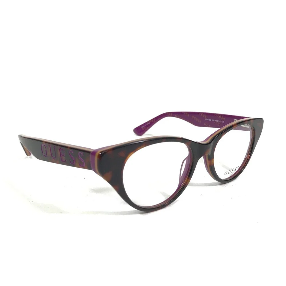 Guess Eyeglasses Frames GU9192 056 Purple Tortoise Cat Eye Round 47-16-130